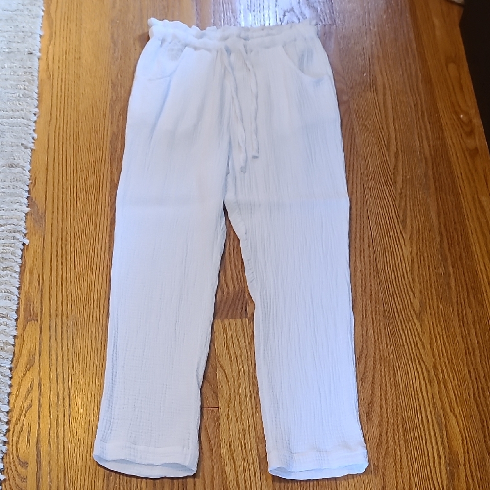 White Drawstring Pants